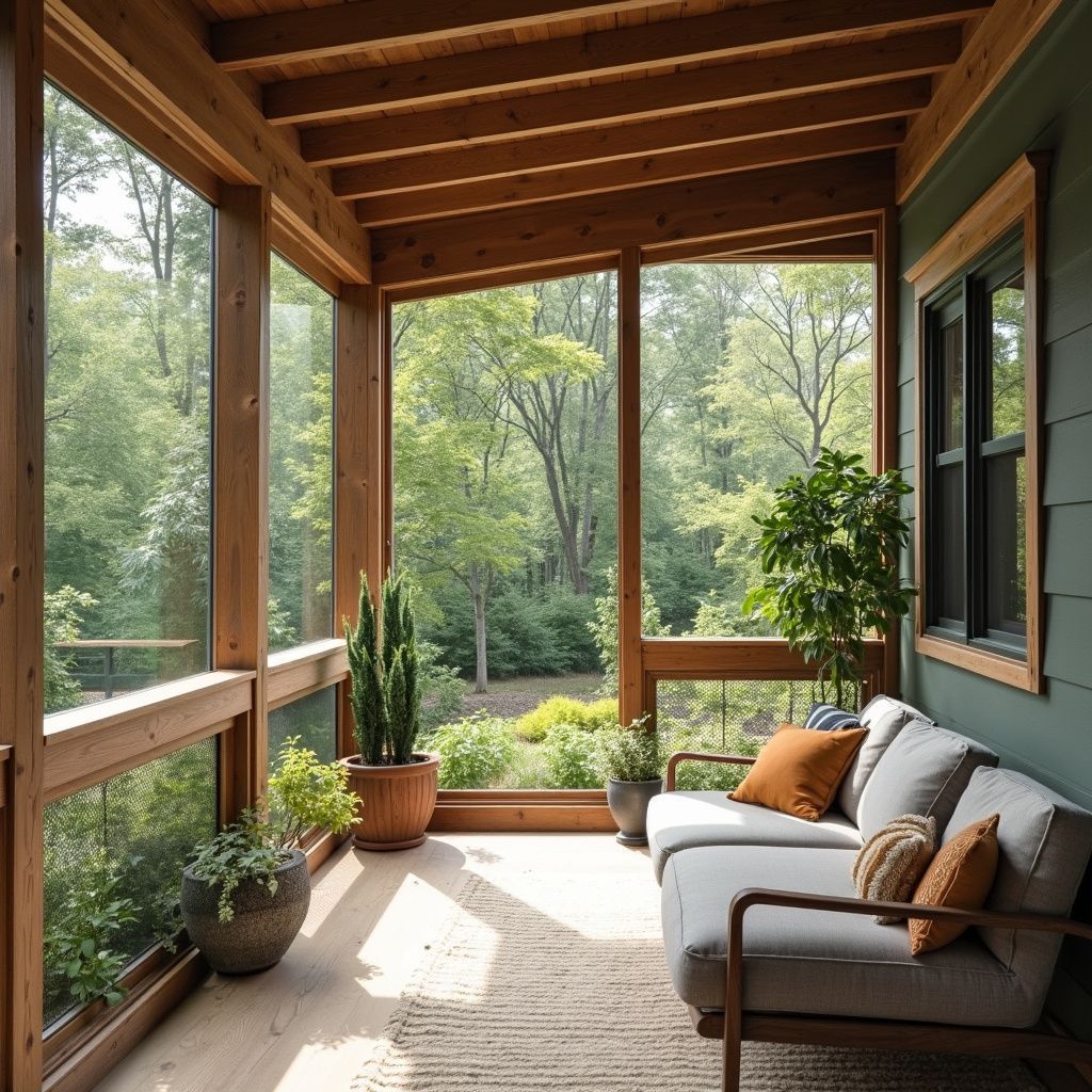 Screen enclosure in Willow Creek Farms enhancing backyard usability during summer months.