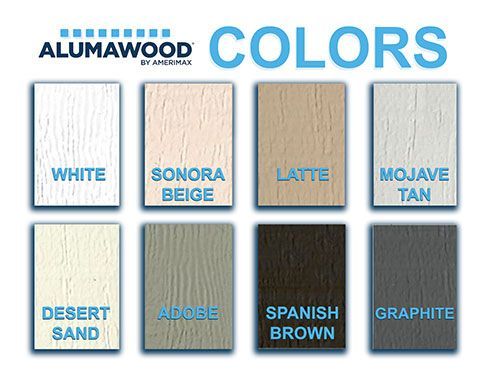 Alumawood color options.