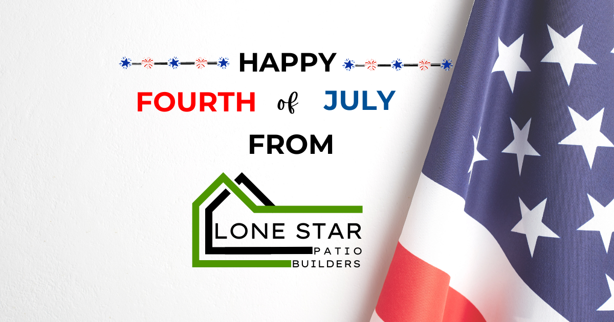 Lone star is celebrating the fourth of july with an american flag