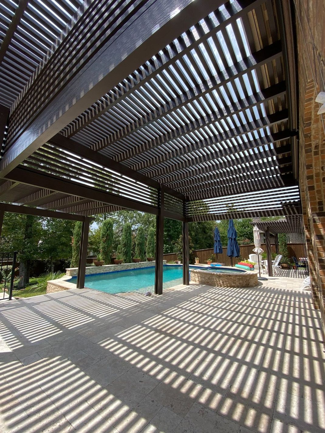A stunning pergola created by our experienced pergola builders in Houston.