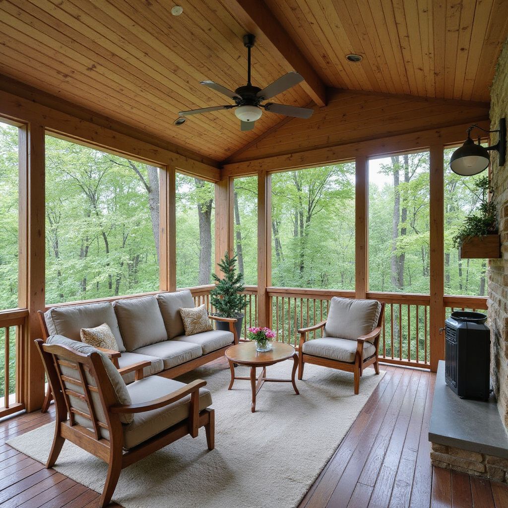 Screen room in Aliana community offering shaded comfort and extended outdoor living space.