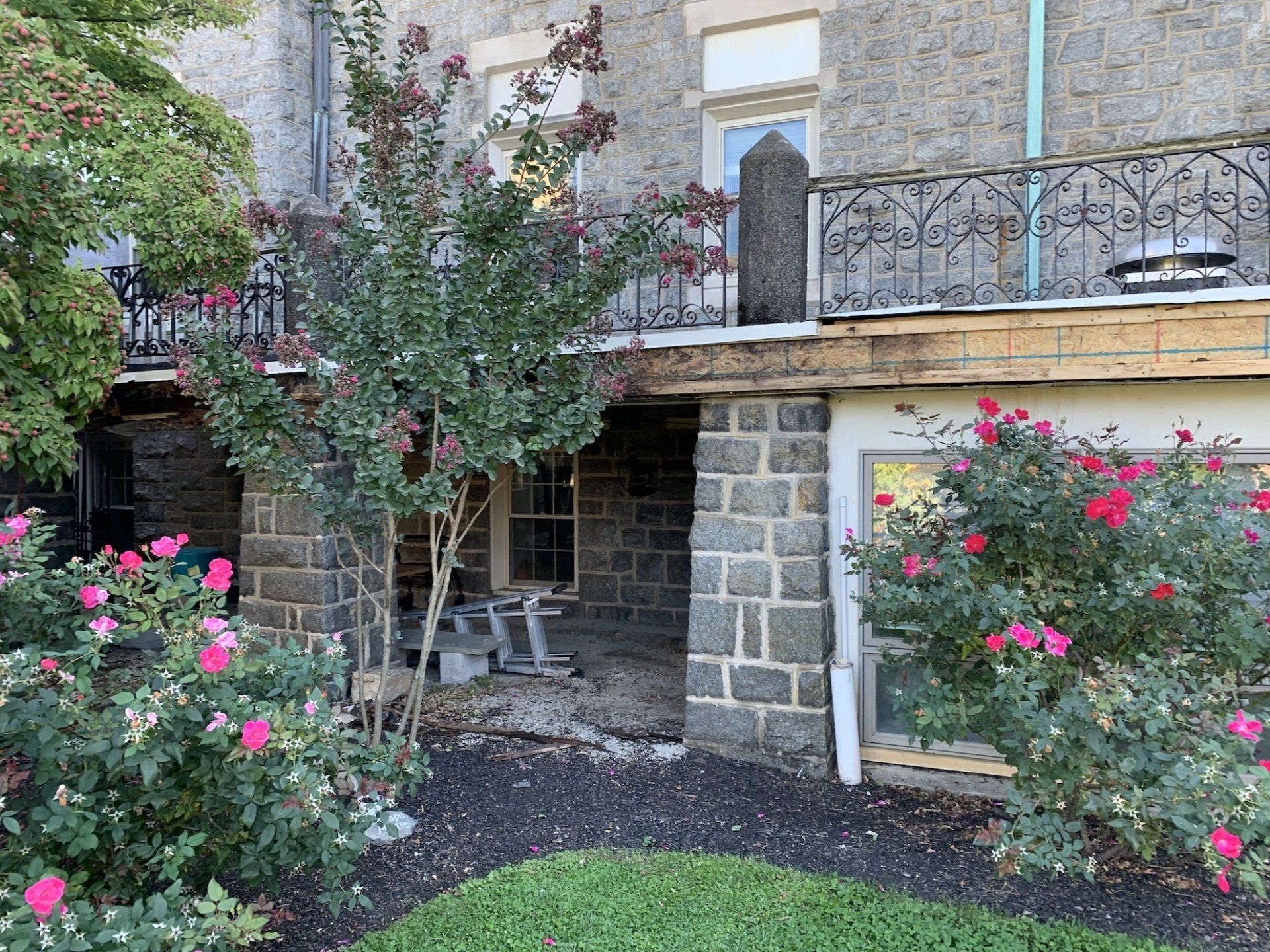 completed renovation of elevated decking