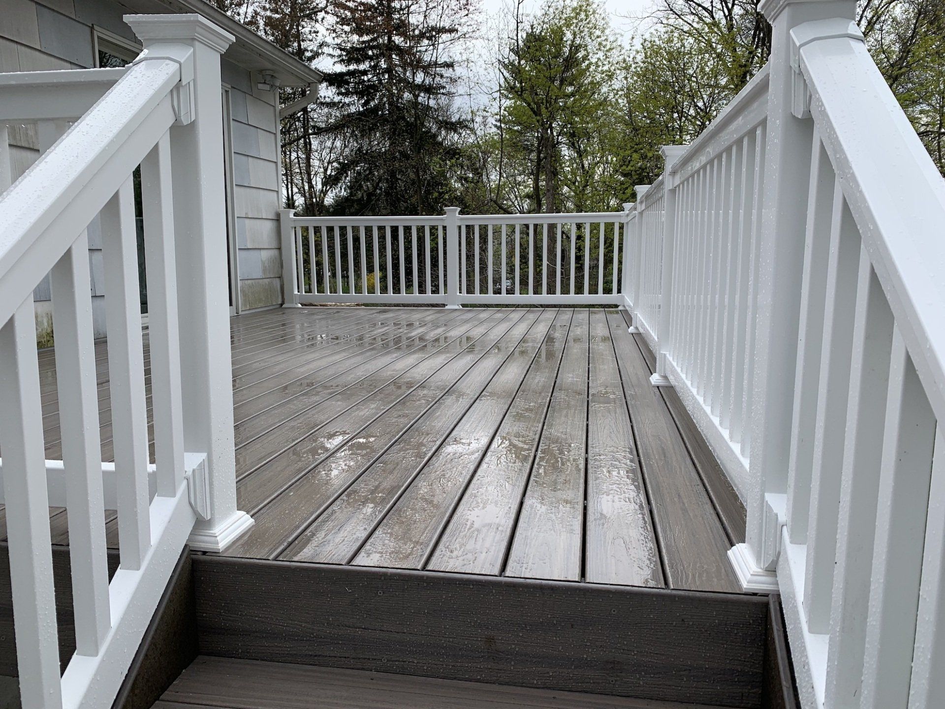 new deck installation step view