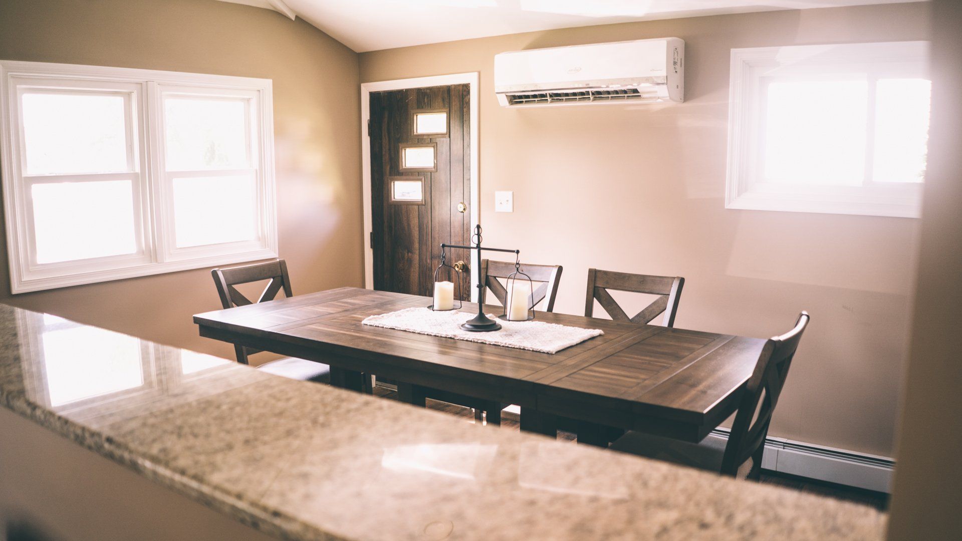 exterior dark wood door installation