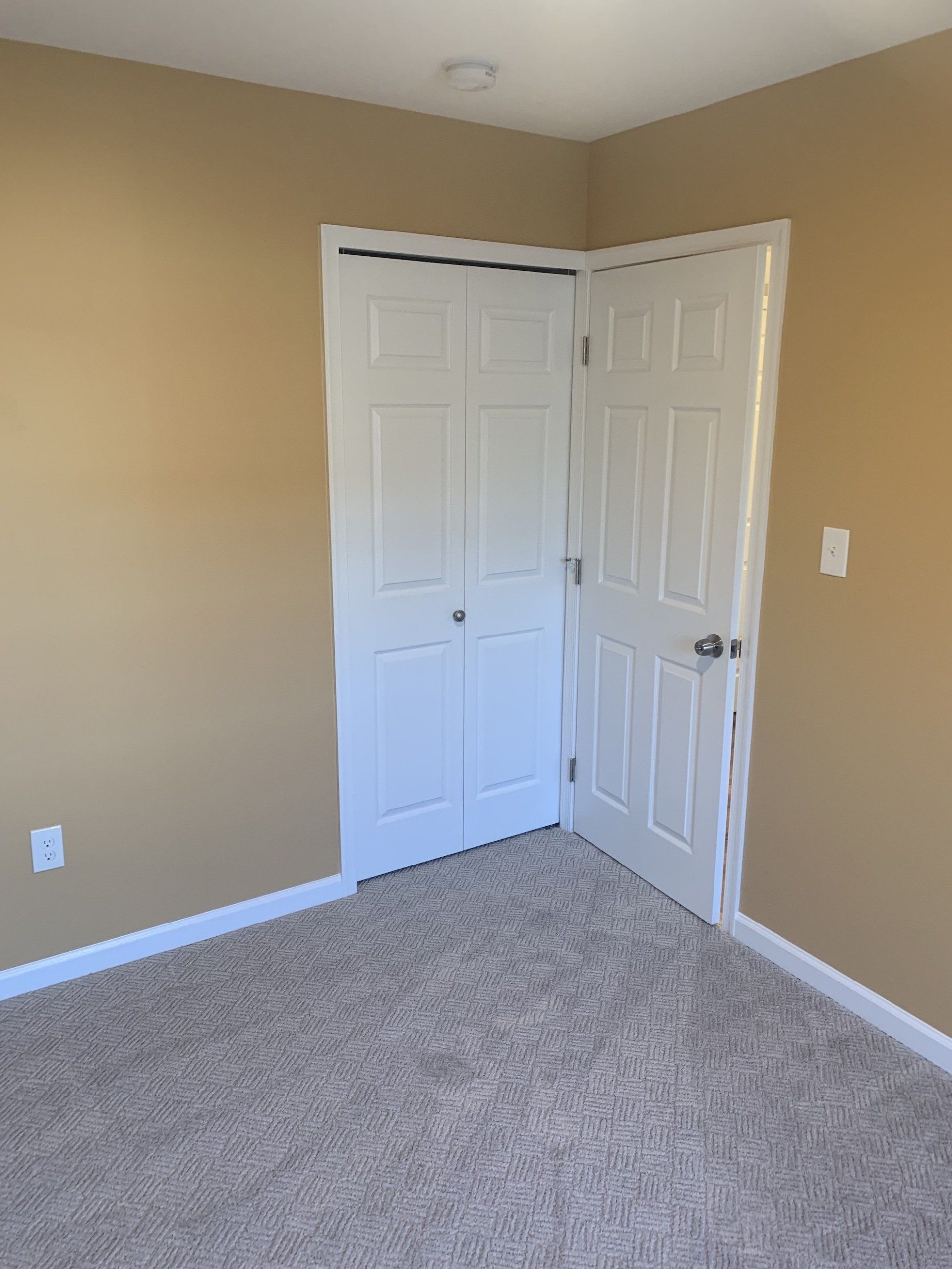 interior residential room painted tan