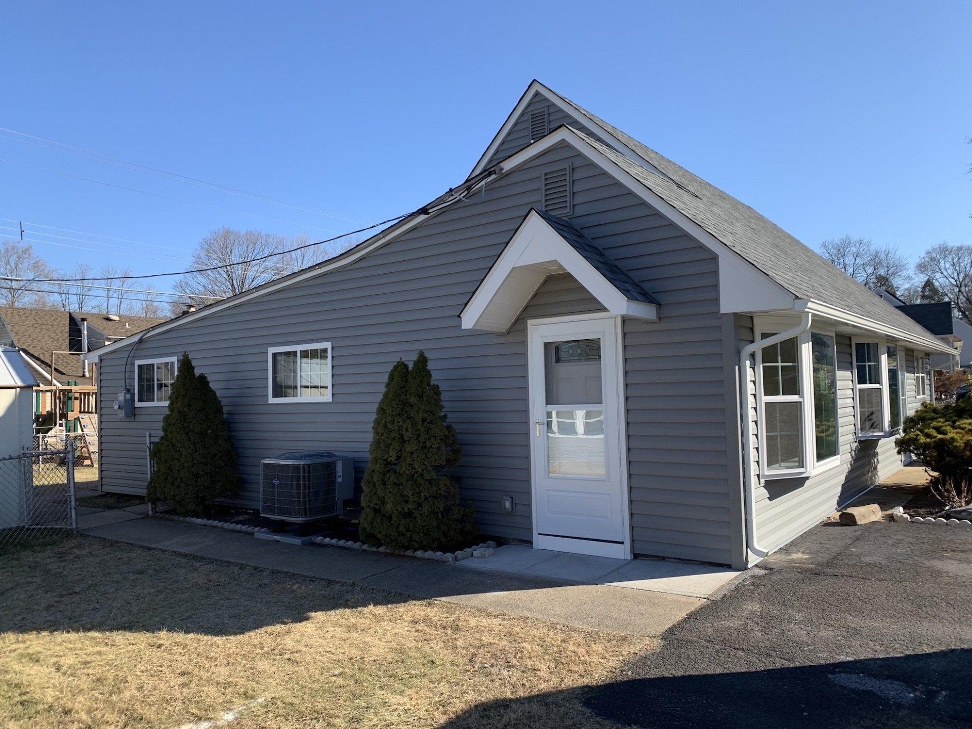 new front door with overhang