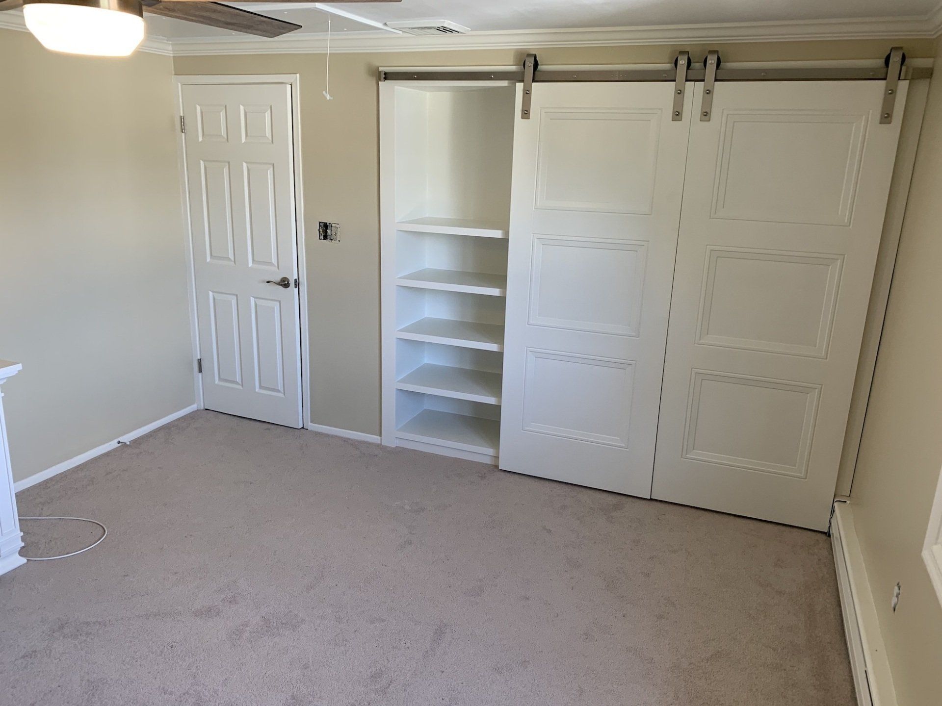 new exterior barn doors for closet space