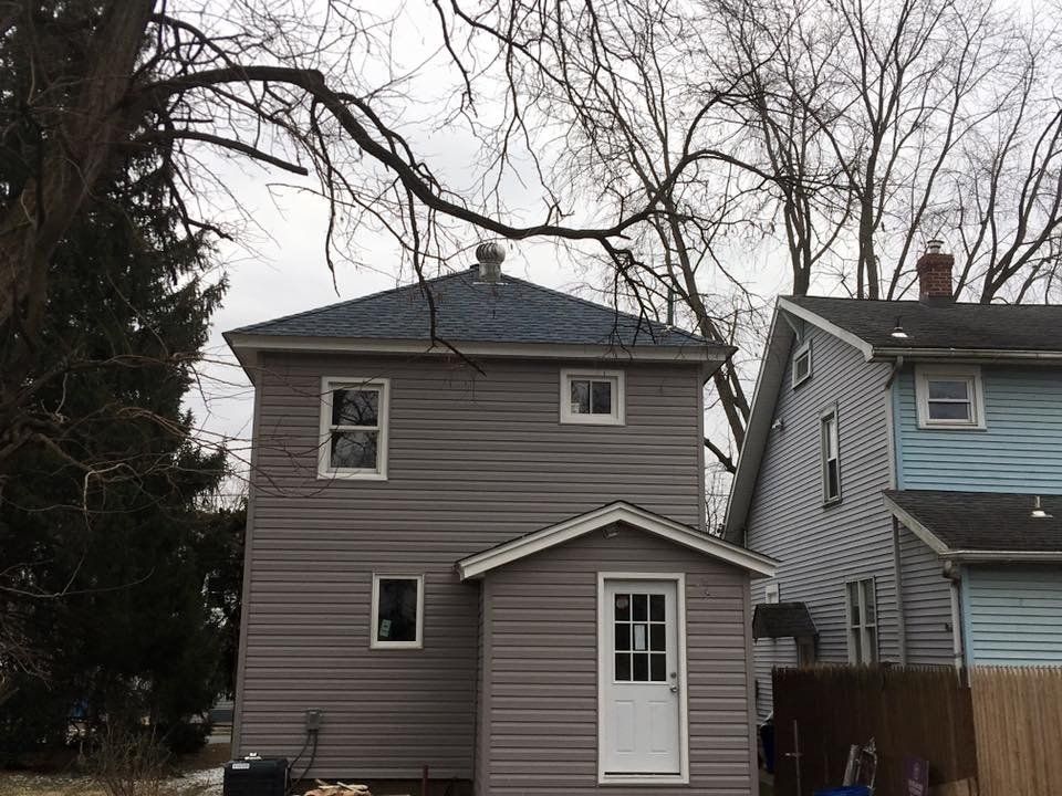 exterior home painted light gray