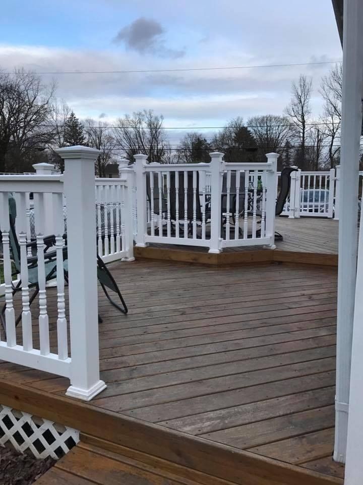 two level deck installation