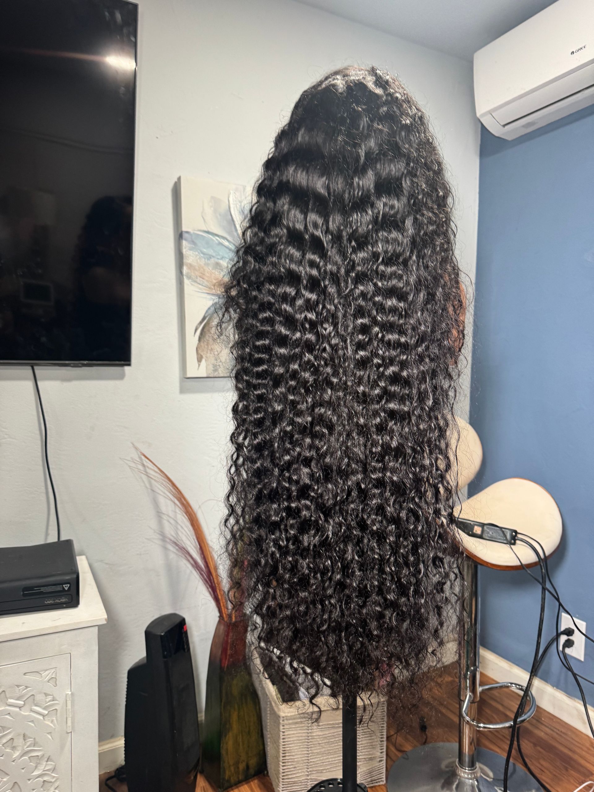 13x6 Virgin Black Curly HD Lace Wig 250% Density (ON HAND!)