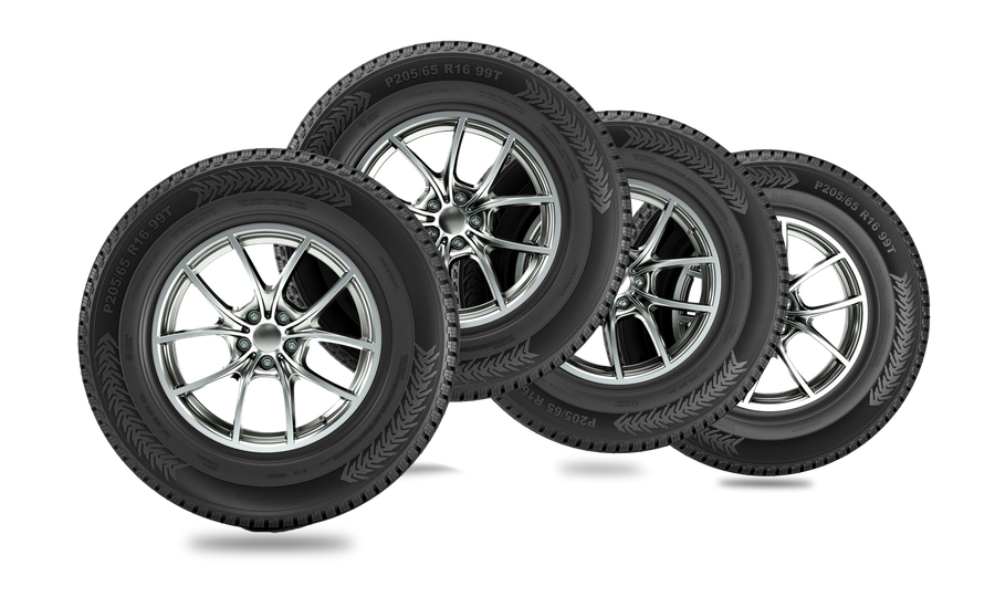 Car Tires on White Background — Redding, CA — Nor Cal Tire 