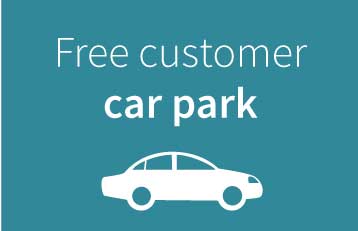 Free local paint delivery and on-site car parking