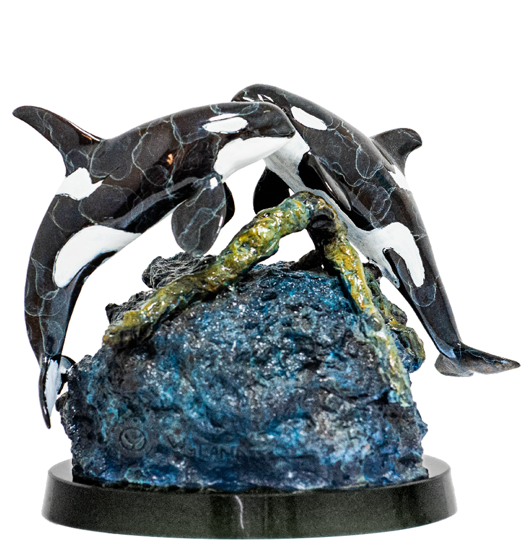 Orca whale urn art for human ashes
