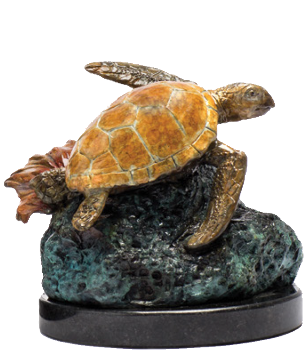 Turtle keepsake urn art for human ashes