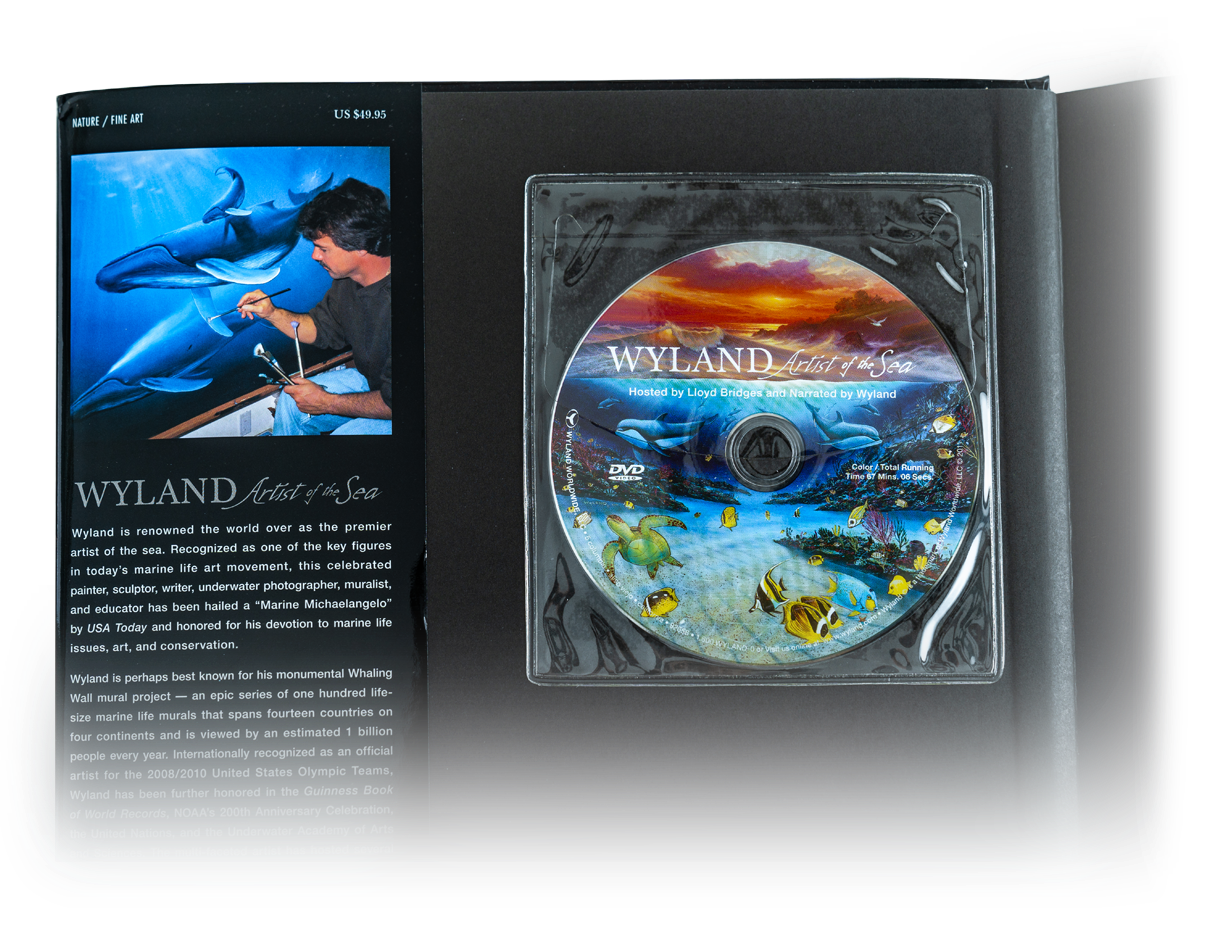 The CD within the Wyland Artist of the Sea Book