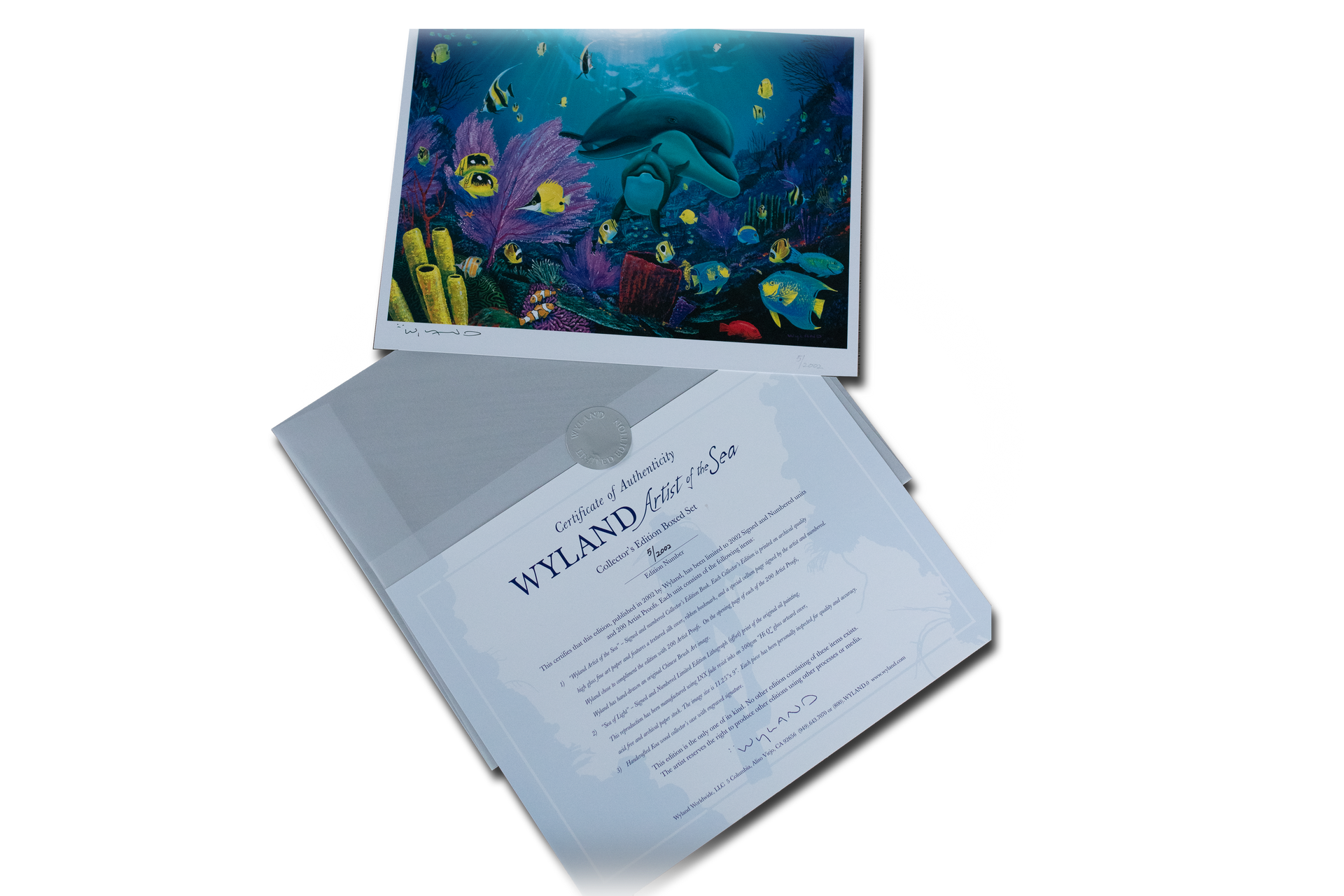 Wyland Book Limited Edition Boxed Set with Certificate and Signed Art