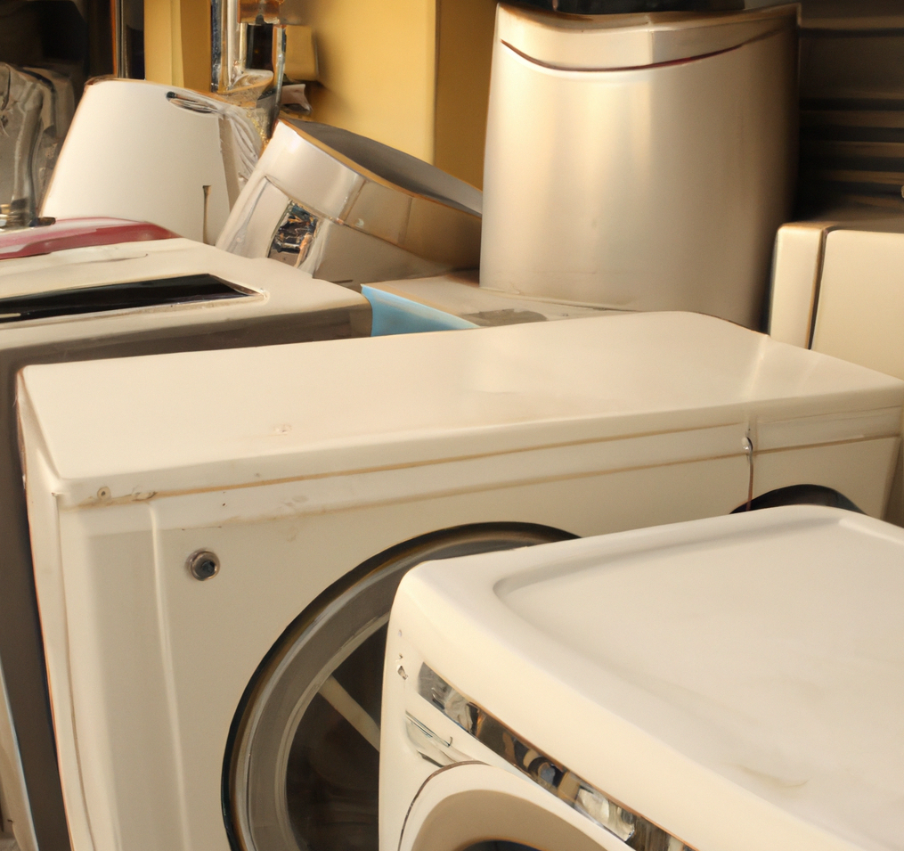 a white washer and dryer are stacked on top of each other