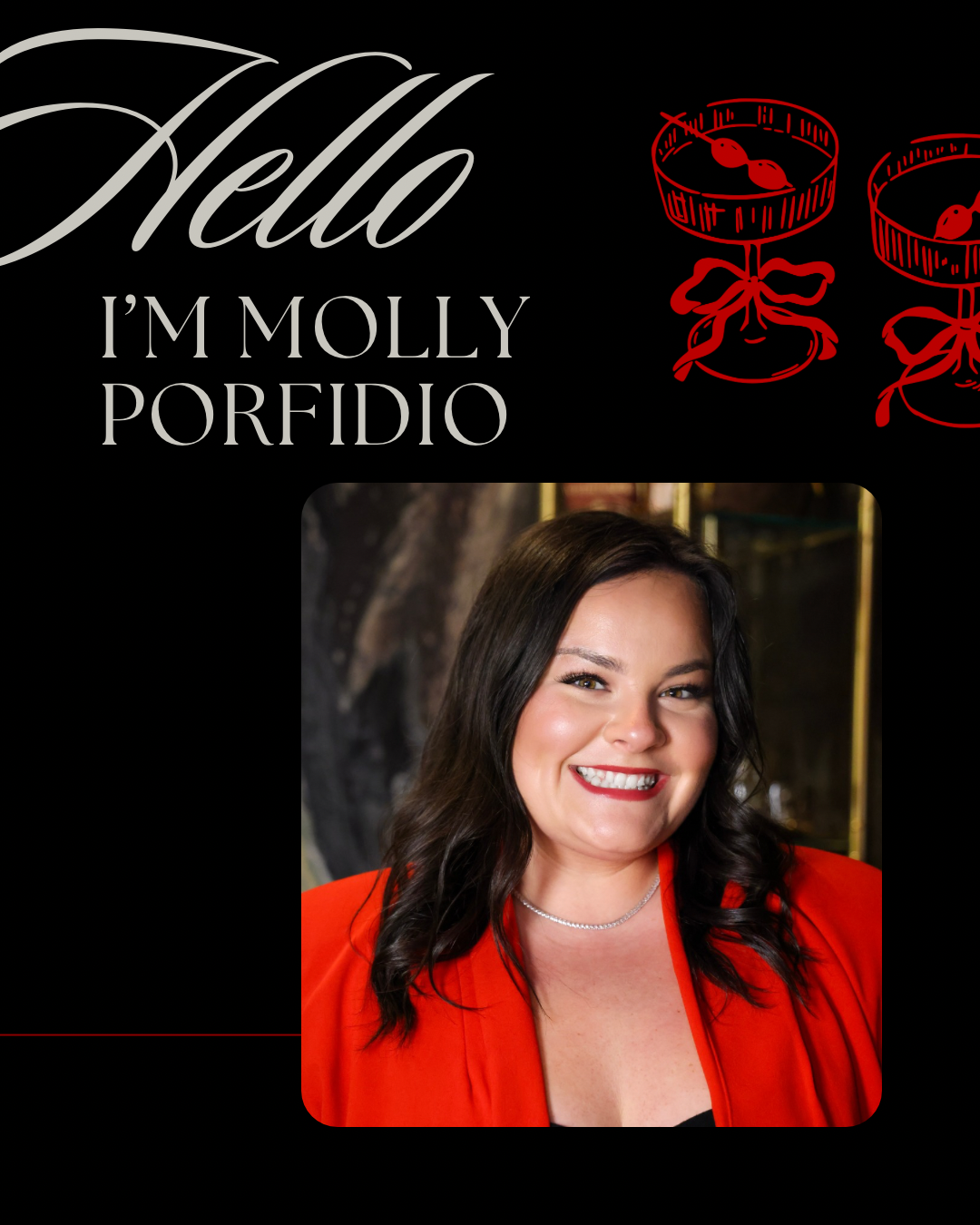 A poster that says hello i 'm molly porfidio