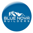 Blue nova builders logo on a blue circle