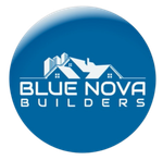 Blue nova builders logo on a blue circle