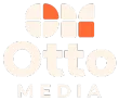 The logo for otto media is orange and white with a red square in the middle.