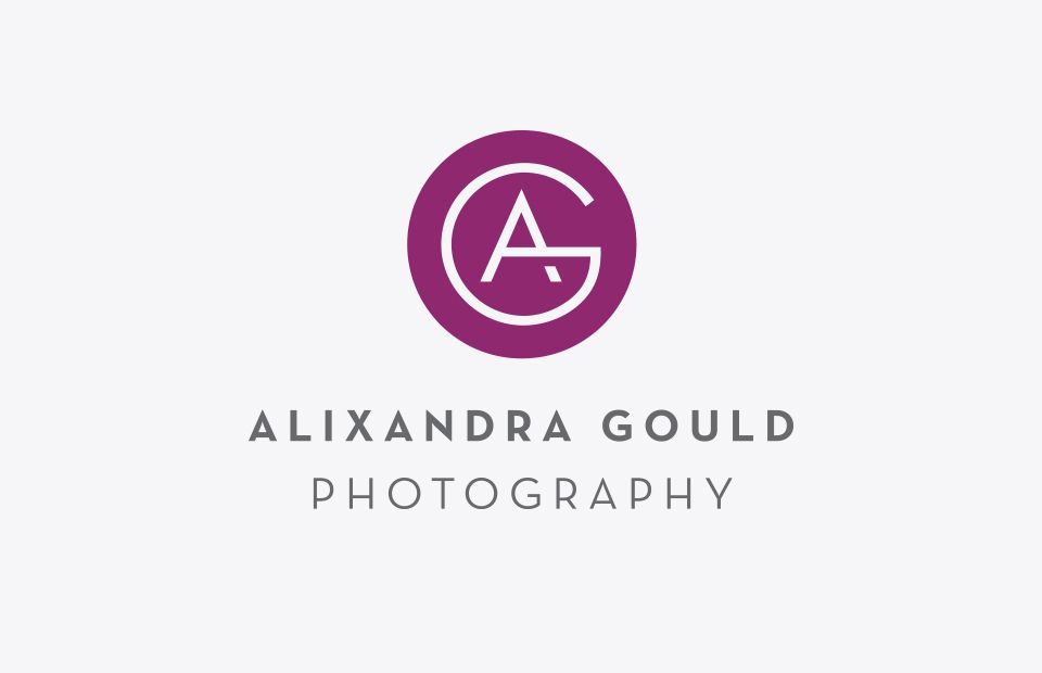 AG monogram and Alixandra Gould Photography beneath