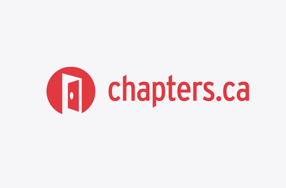 The logo for chapters.ca is a red circle with a door in it.