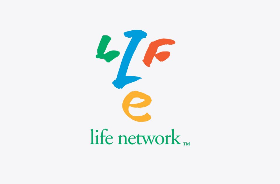 A colorful logo for a company called life network
