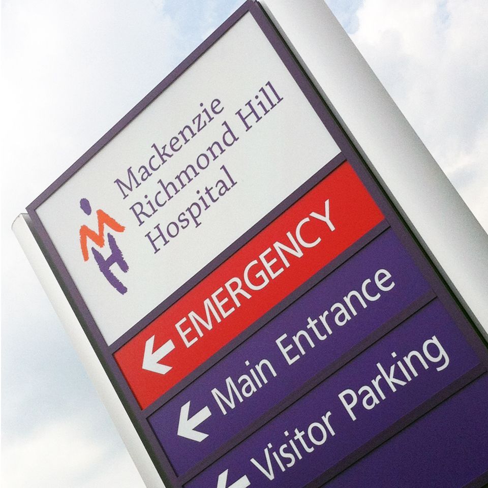 Mackenzie Richmond Hill Hospital sign