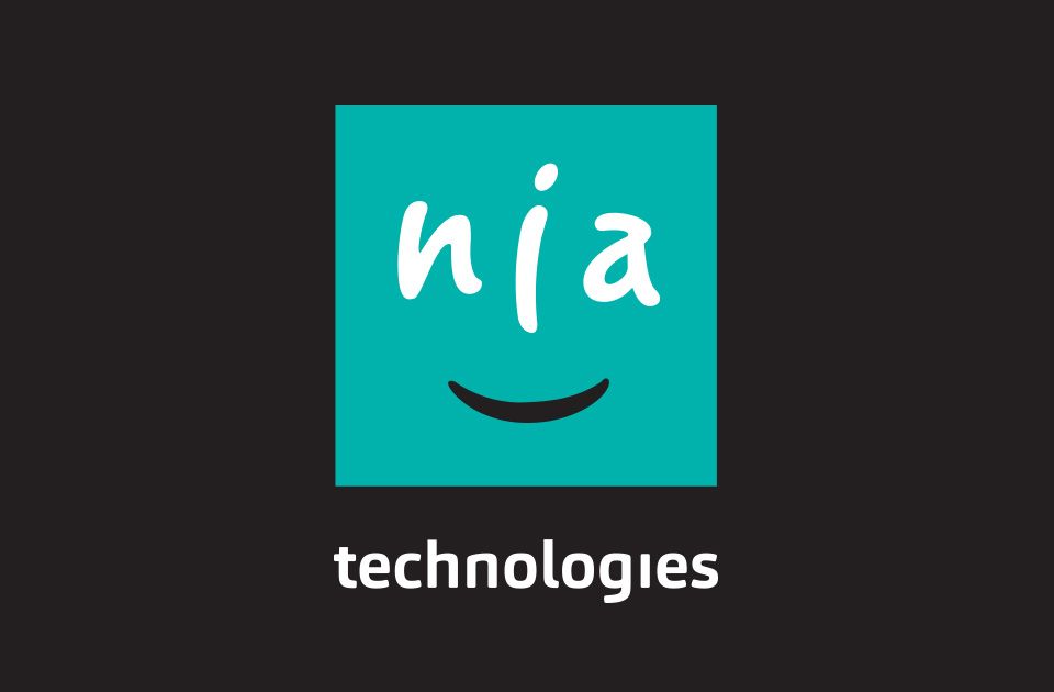 Nia Technologies logo on black background