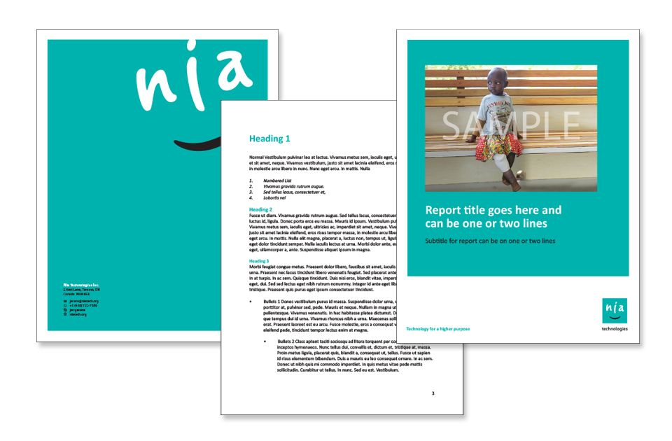 Nia Technologies report template