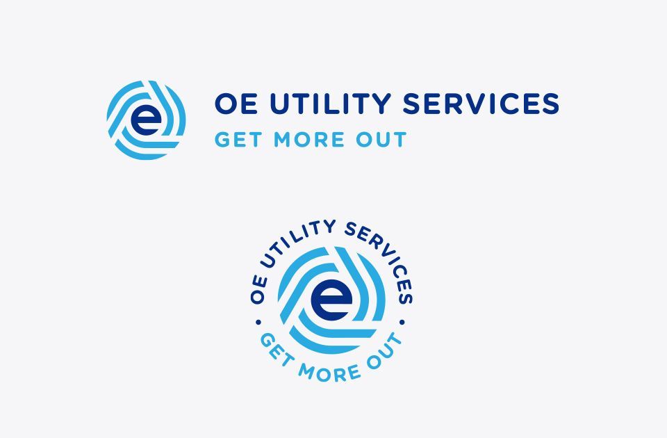 Different versions of OE Utility Services logo