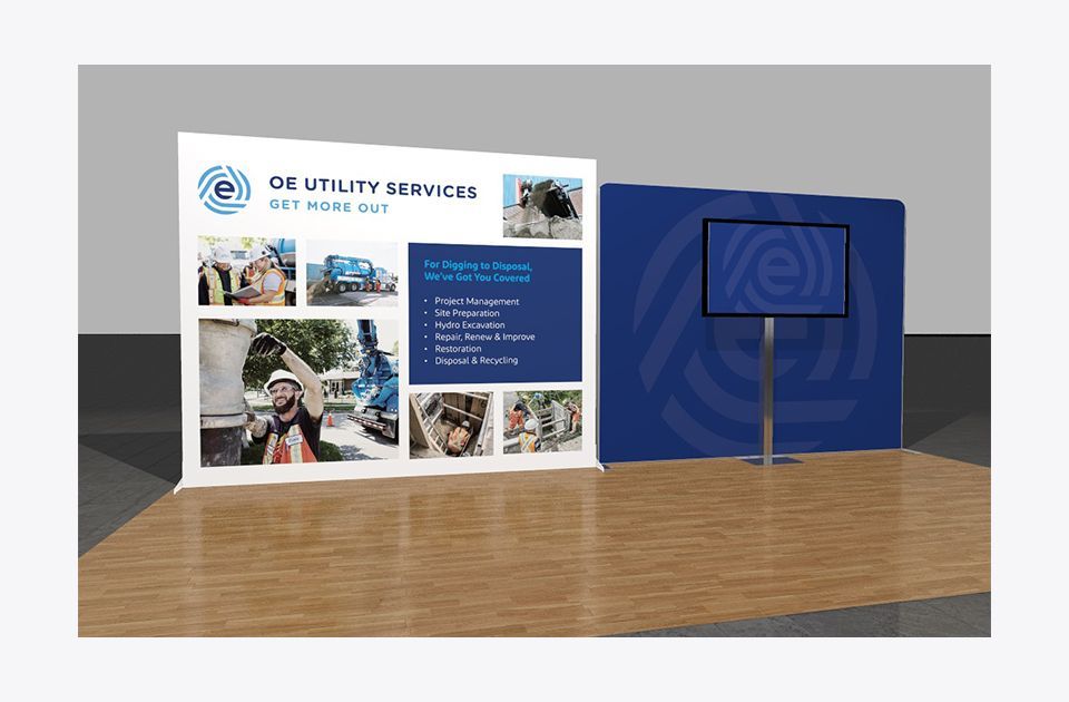 Trade show booth for OE Utility Services