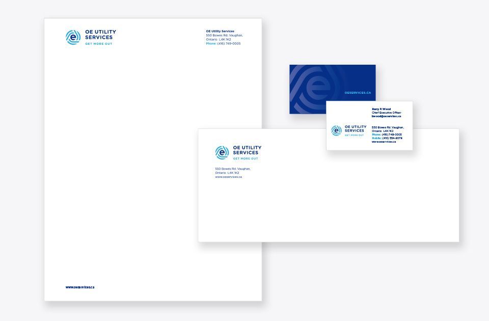 OE Utility Services stationery