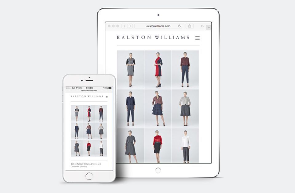 RalstonWilliams website on tablet and smart phone