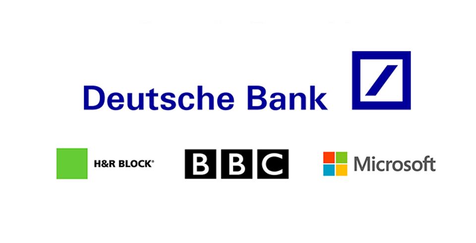 Examples of logo using squares like Deutsche Bank