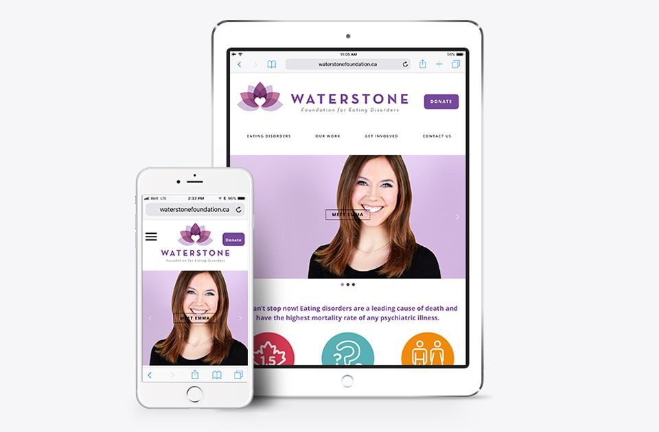 Waterstone website on tablet and smart phone