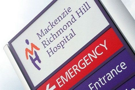 Mackenzie Richmond Hill Hospital sign