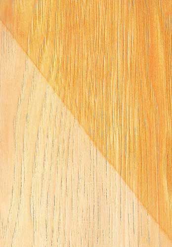 A close up of two different types of wood.