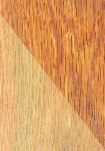 A close up of two different types of wood.