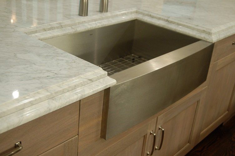 Gray farmhouse sink