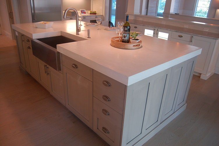 Modern kitchen with large kitchen island