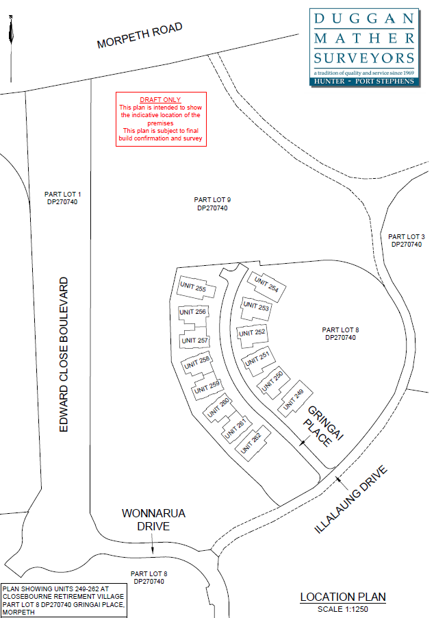 An Plan of Community Title Subdivision Morpeth — Duggan Mather Surveyors in Taylors Beach, NSW