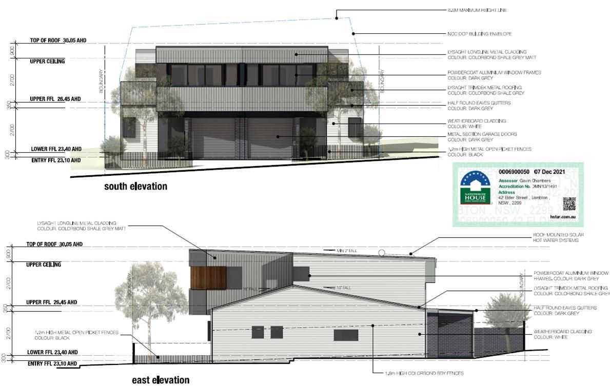 A Drawing of A House with Trees in Front of It — Duggan Mather Surveyors in Taylors Beach, NSW