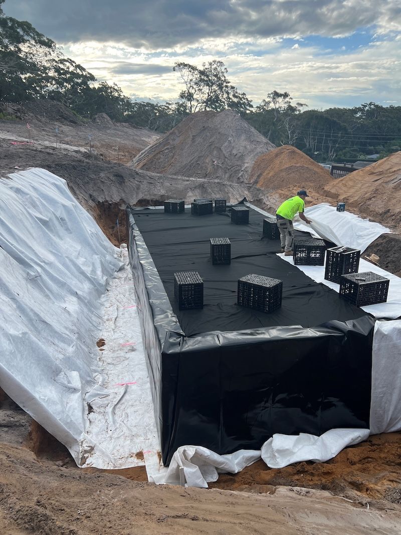 A Detention Tank Setout in Anna Bay — Duggan Mather Surveyors in Taylors Beach, NSW