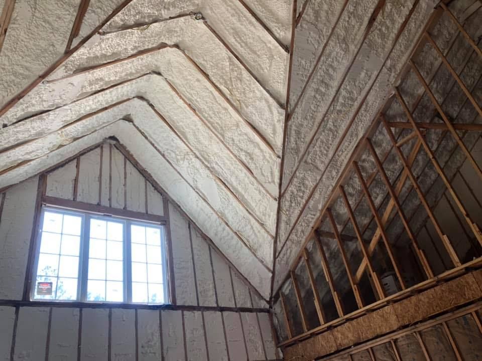 A room with a lot of foam on the ceiling and walls.