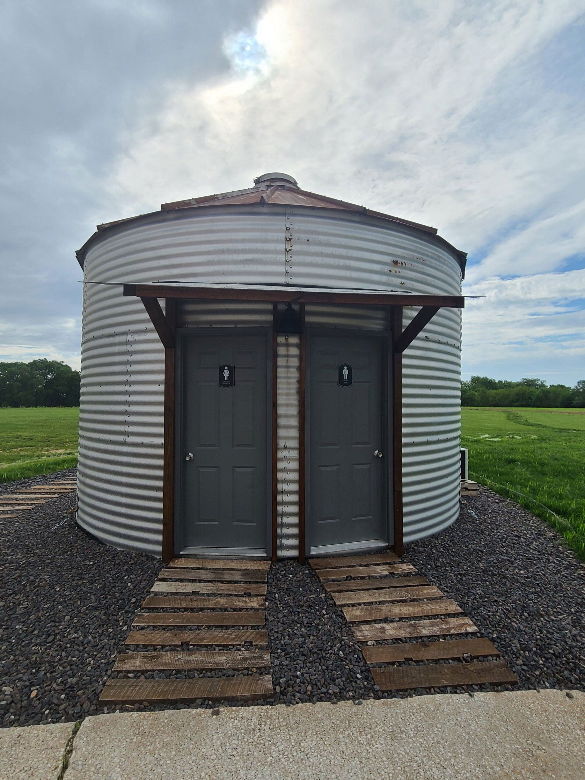 mens and womens restrooms available on site
