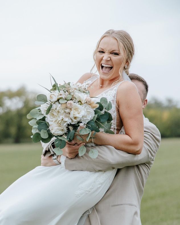 beautiful bride and groom on wedding day