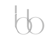 The letter b is surrounded by two circles on a white background.