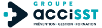 Un logo pour le groupe accisst est affiché sur un fond blanc.
